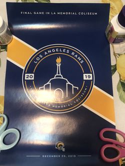 LA Rams Final Game Coliseum Poster