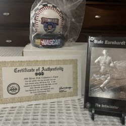 Dale Earnhardt Silver Card + 50th Anniversary Baseball