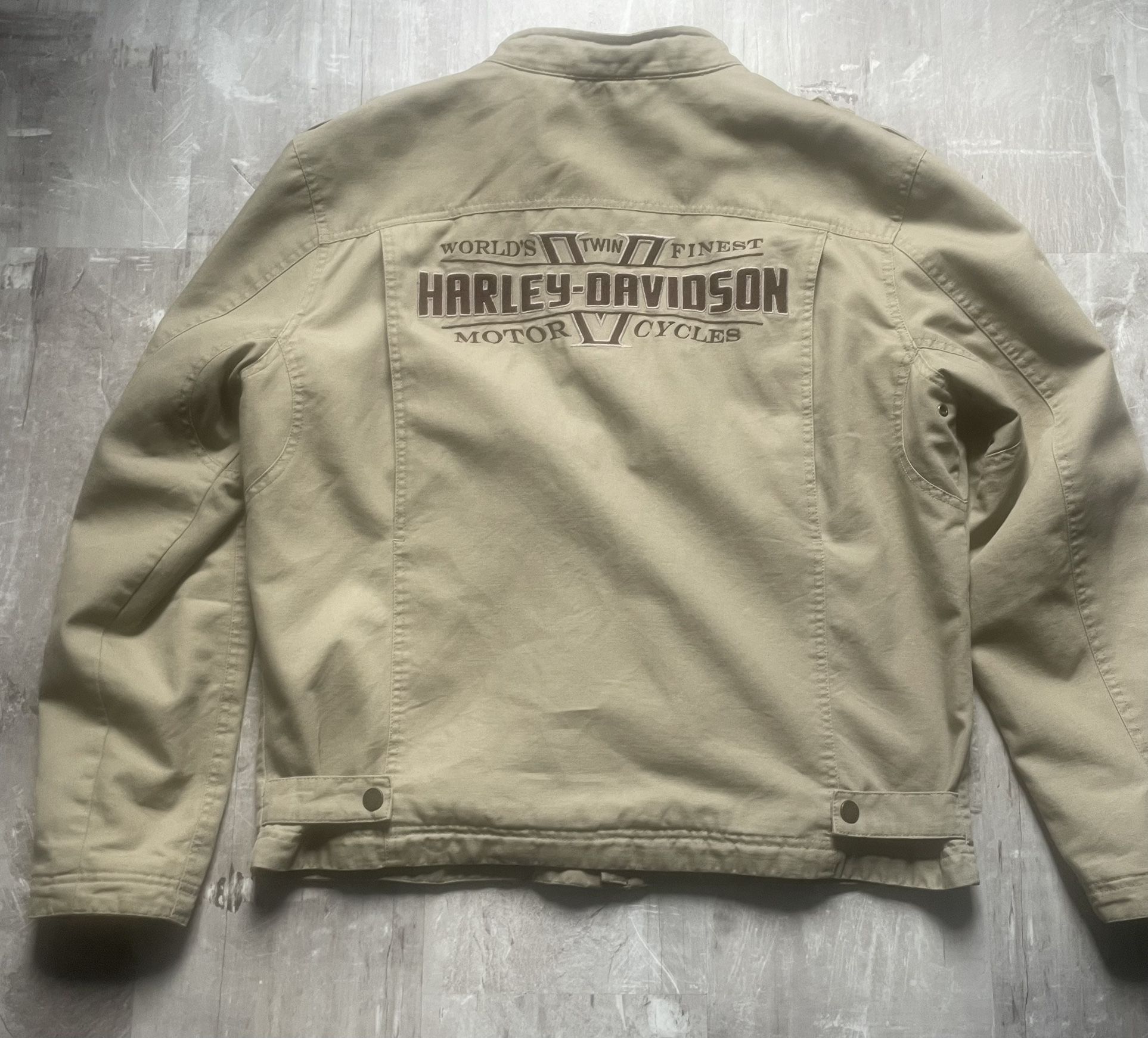 Harley Davidson khaki Jacket - Vintage (large)