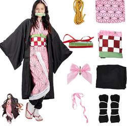 L Kamado Anime Cosplay Costume Kimono Outfit 