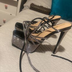 Fashion Nova Lace Up Heels Size 7
