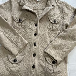 Women's Coldwater Creek Quilted Beige Jacket XS