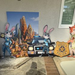 Zootopia Birthday Decorations Foam Board Characters 