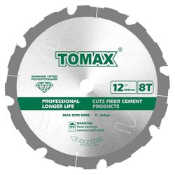 Tomax  Pcd 12 Inch Tooth Polycristaline Diamond Tipped Pcd Hordie Fiber Cement Saw Blade Inch Arbor