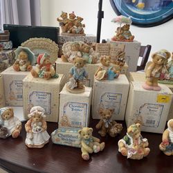 Cherished Teddies Lot Of 20 -?Most With Original Boxes
