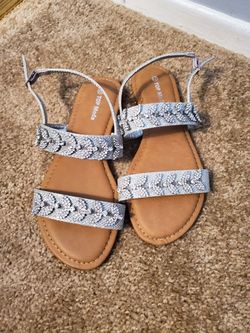 Jewelled Silver Sandals