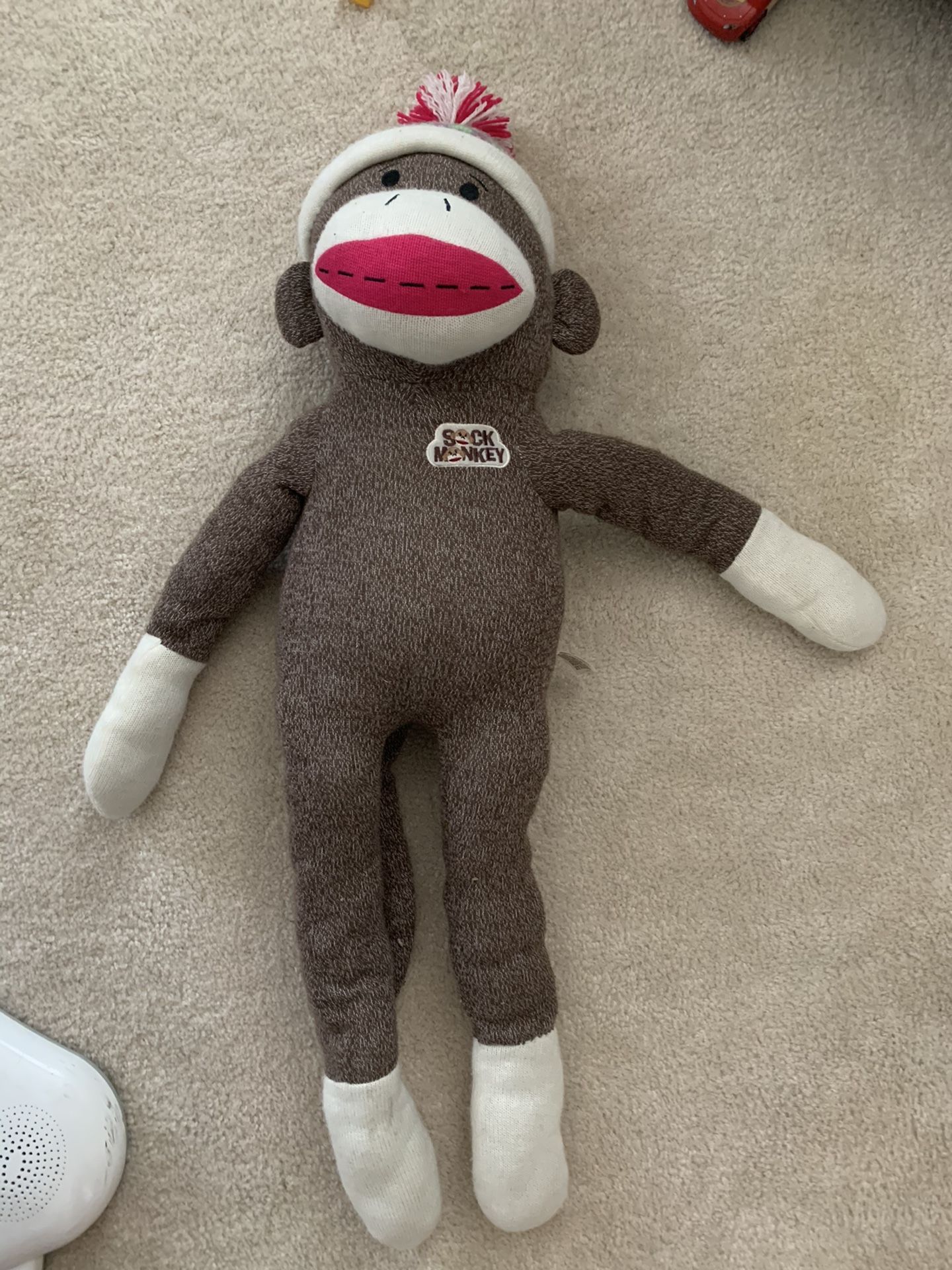 Giant sock monkey stuffed animal