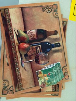 Wine Placemats & Coasters