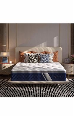 King Size Mattress 14 Inch, Firm Hybrid Cooling, Deep Sleep
