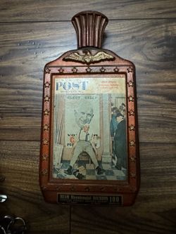 Vintage Decanter Jim Beam 1976 Bicentennial Norman Rockwell - Old Collectible