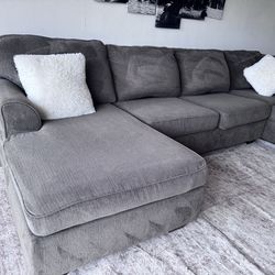 Gray sectional sofa couch sala