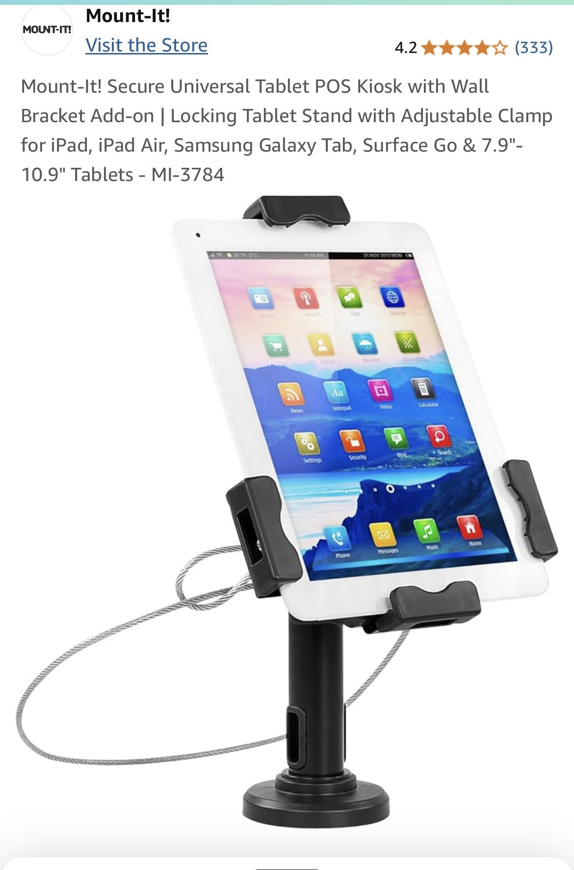 Counter Tablet Mount POS Kiosk