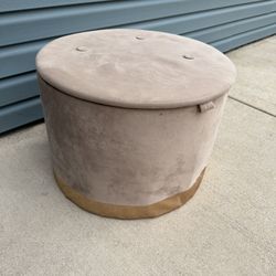 Circular Ottoman with Storage Footstool & Seat