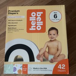Hello Bello Premium Baby Diapers, Toddler Size 6, 42 Count