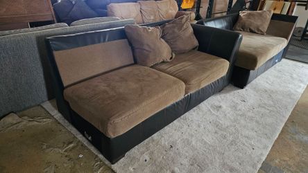 Brown Leather Sectional Sofa