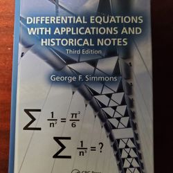Differential Equations with Applications 3rd Ed - George Simmons - Math Textbook