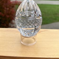 Waterford Vintage Crystal 1997 Egg With Stand Good Condition