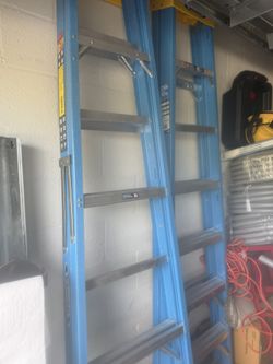 2 8 Foot Ladders Left Sold Separately 