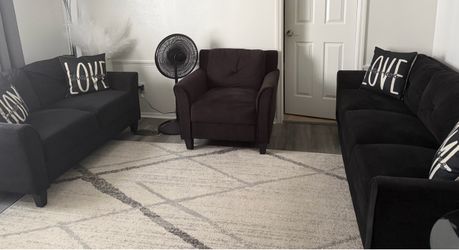 Living Room Sofa Set with Accent Chair