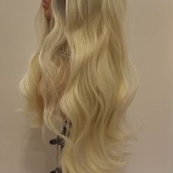 Long Blonde Wavy Wig