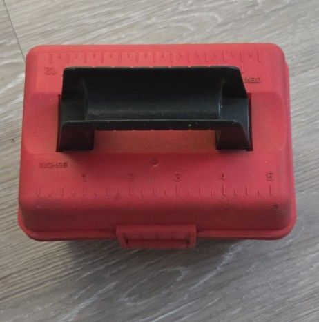 3501 fisher price 1987 tool box with ruler lid