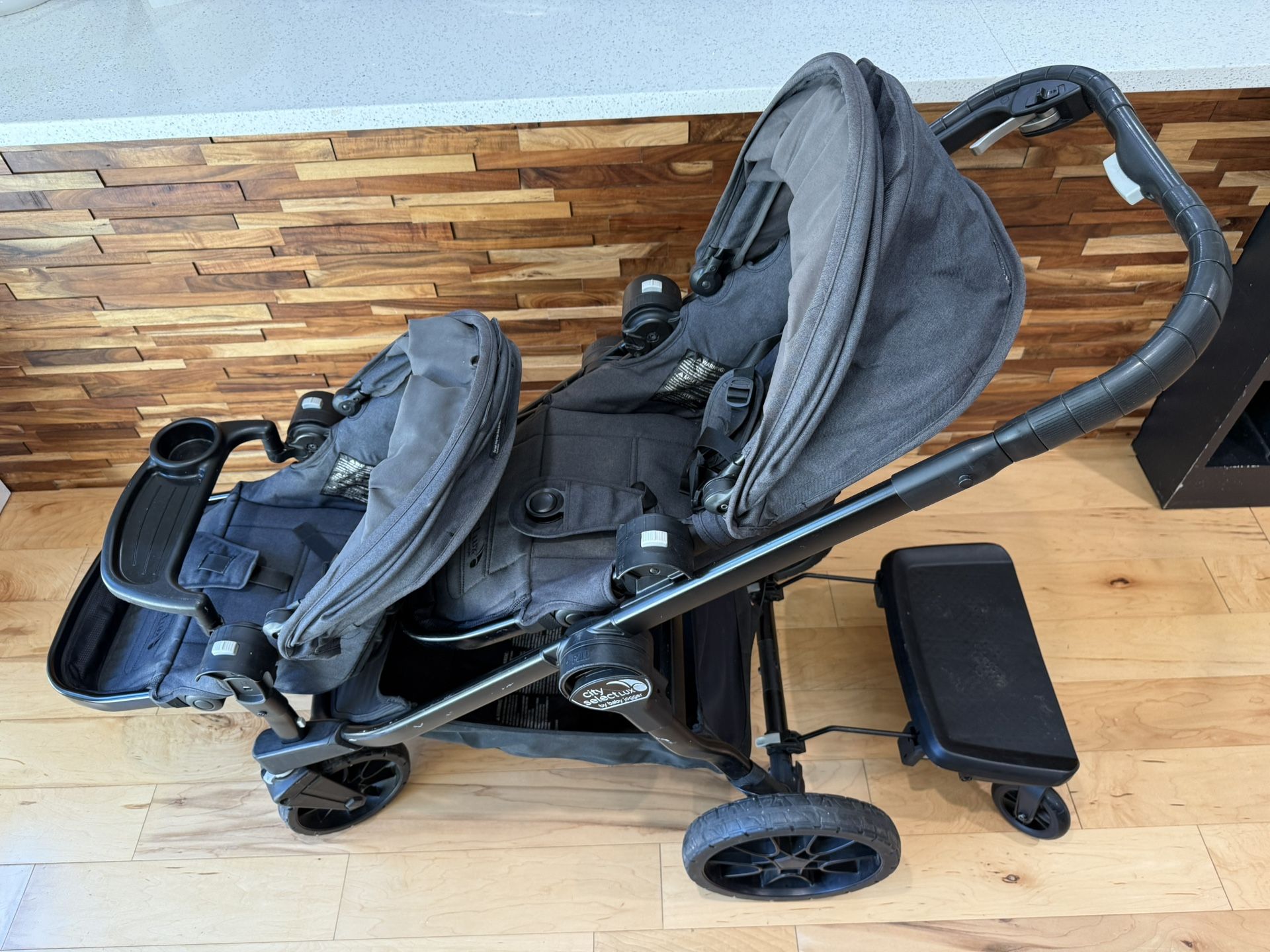 Baby Jogger City Select Lux Double Stroller with glider Board