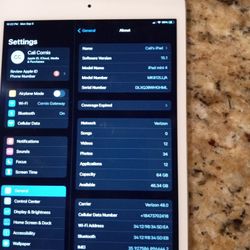 Apple iPad Model A 1550 It's Silver And White Cereal Number DLXQJ0WHGHML