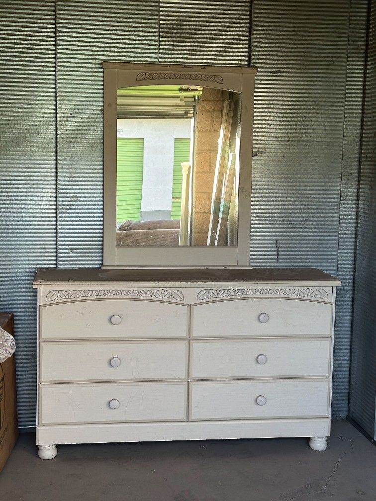 Full Bed Frame And Matching Dresser