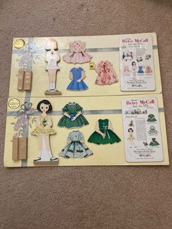 Limited edition vintage Betsy Mac all from the 50’s. Wooden paper doll