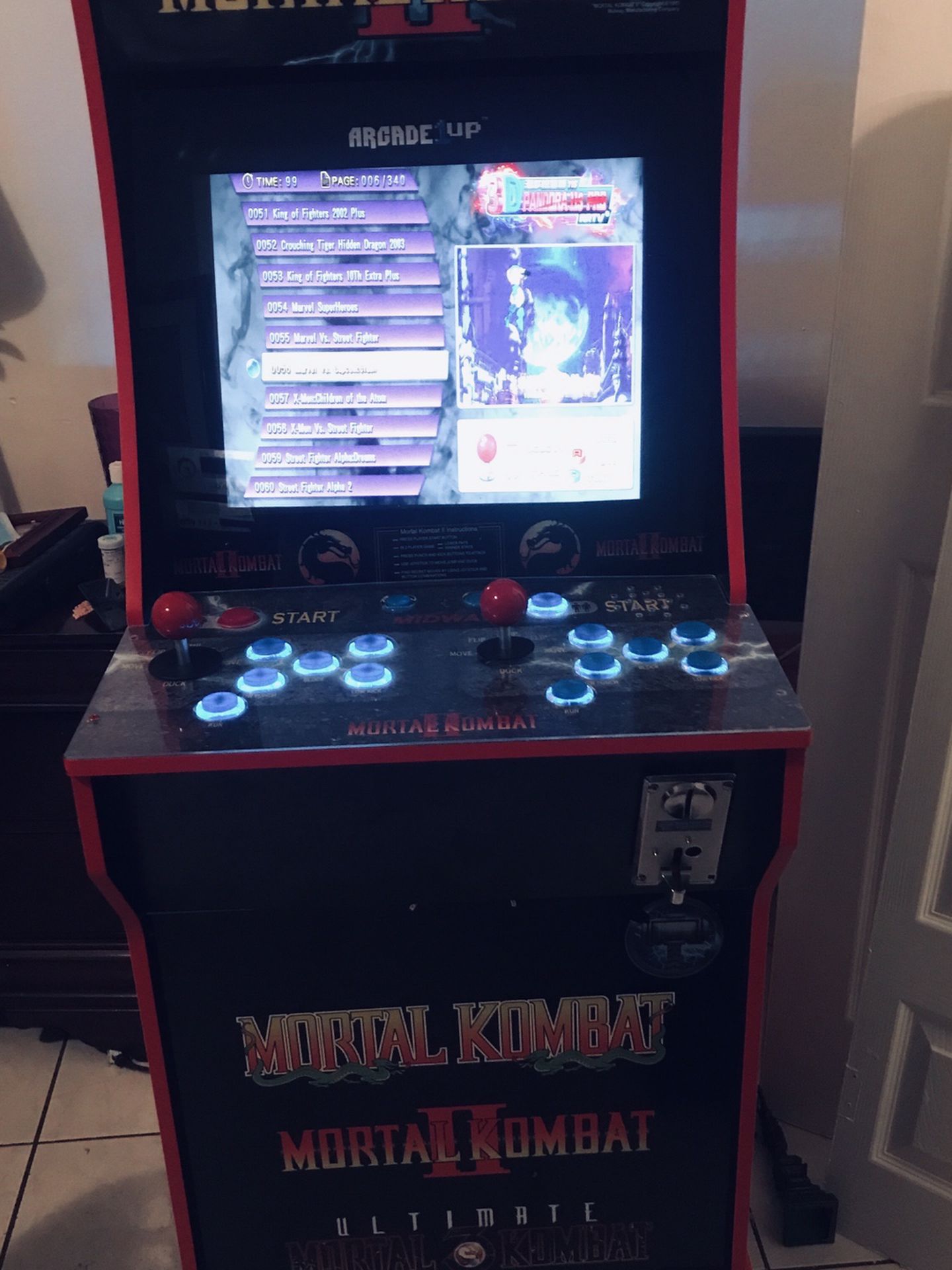 Mortal Kombat cab with riser 3399 games