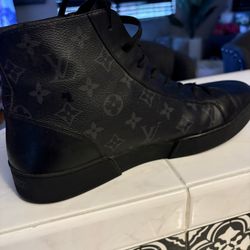 Louis Vuitton Match-Up Sneaker Boots in Black Monogram Eclipse canvas,