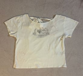 Hollister Women Ribbon Tie-Back Floral Graphic Tee