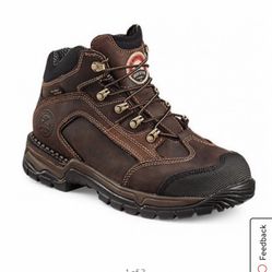 SIZE 9 IRISH SETTER BY RED WING WATERPROOF LEATHER SAFETY TOE BOOTS BRAND NEW