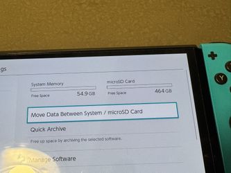 nintendo switch oled w/ 512gb sd card