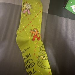Green Grinch Socks 