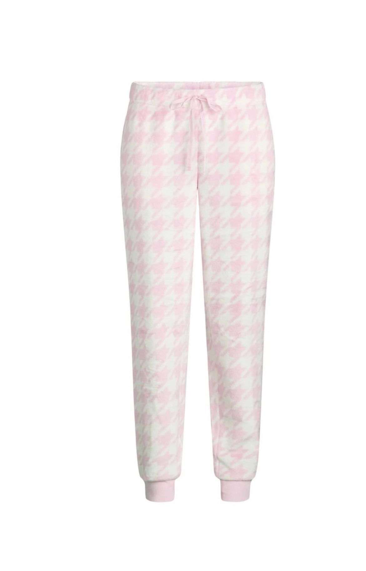 Pink Women Plush Sleep Jogger Pants, Pajama Pants Size S(4-6). (AN)
