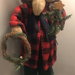 Precious Christmas Moose Angel. 