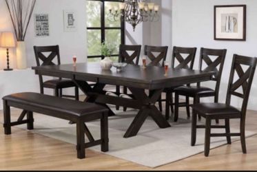 BEAUTIFUL NEW KELLY 8 PIECE DINING SET ON SALE ONLY $599. IN STOCK SAME DAY DELIVERY 🚚 EASY FINANCING 