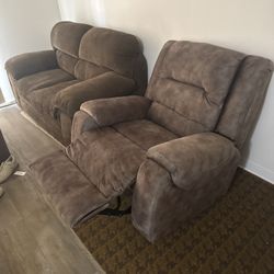 Living Room Couch & Recliner Set. $400 or Best Offer 