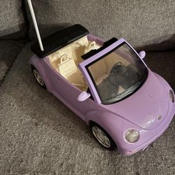 Barbie VW Volkswagen Beetle Bug Convertible CAR Purple 2003 Mattel No Remote Toy