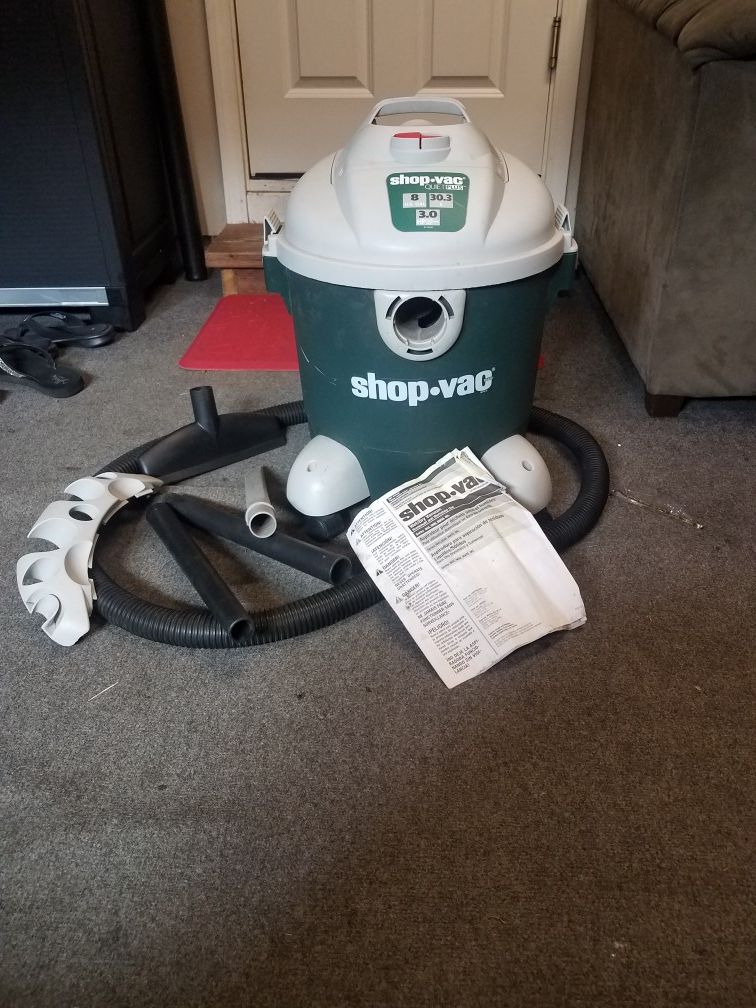 Shop Vac Quiet Plus Vacuum 8 Gallon 3 HP for Sale in Federal Way, WA