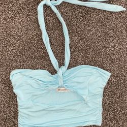Sky Blue Halter Top