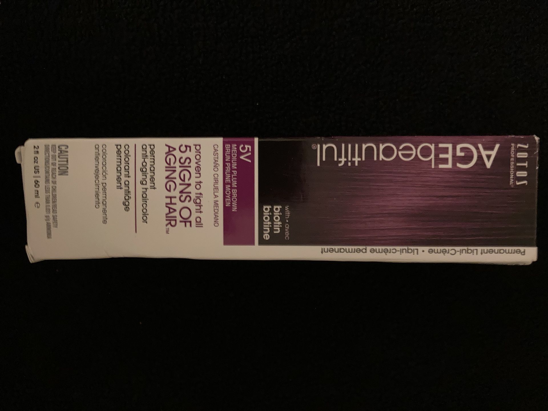 AGEbeautiful 5V Medium Plum Brown Permanent Liqui-Creme Hair Color