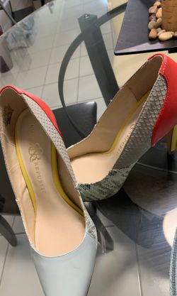Rock & Republic Shoes | Multi Color Heel | Color: Red/Yellow | Size: 81/2