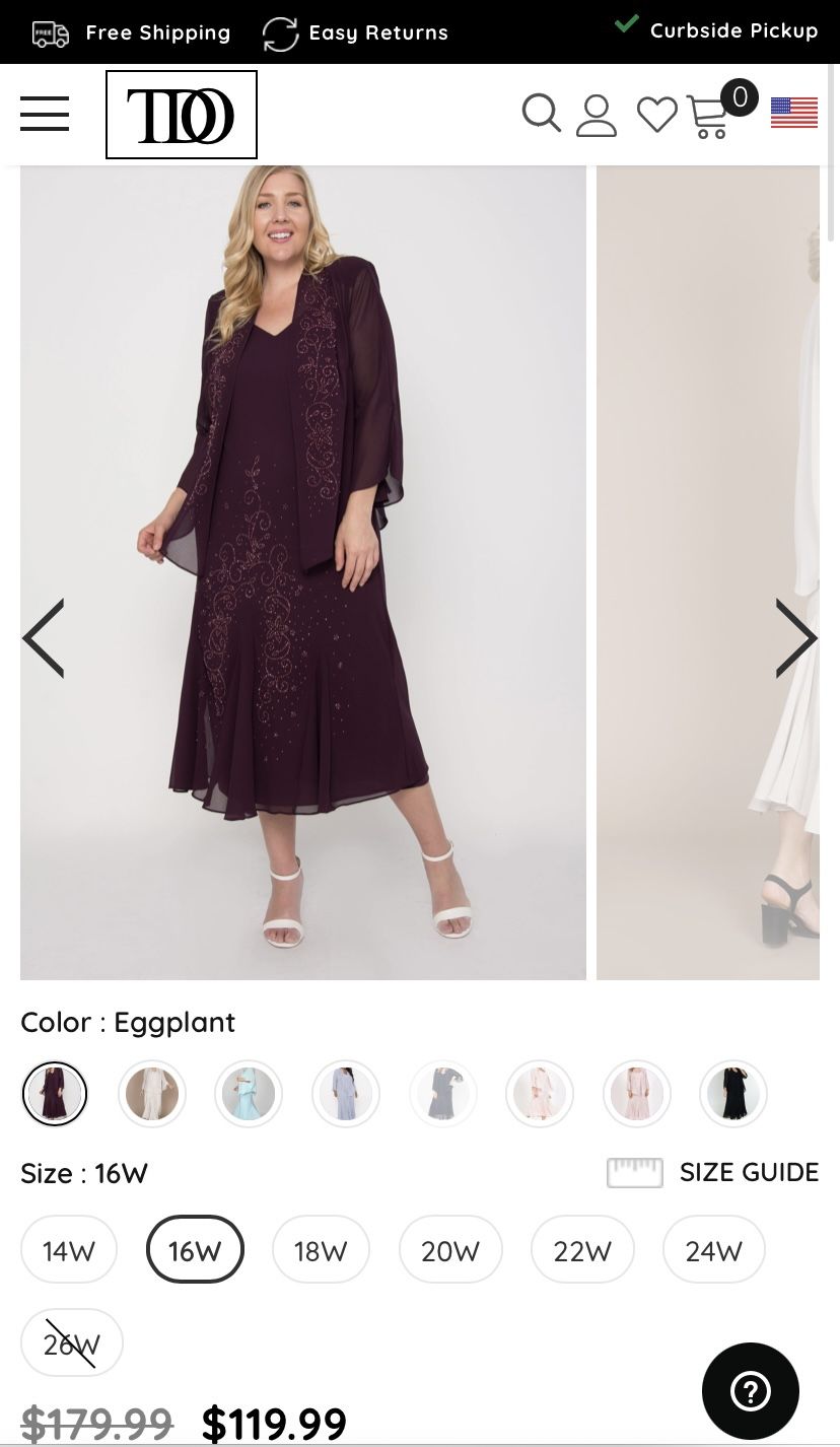 R&M Richards Plus Size Long Mother of the Bride Dress