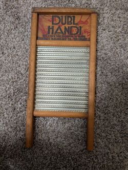 Vintage Dubl Handl Washboard 1950s.