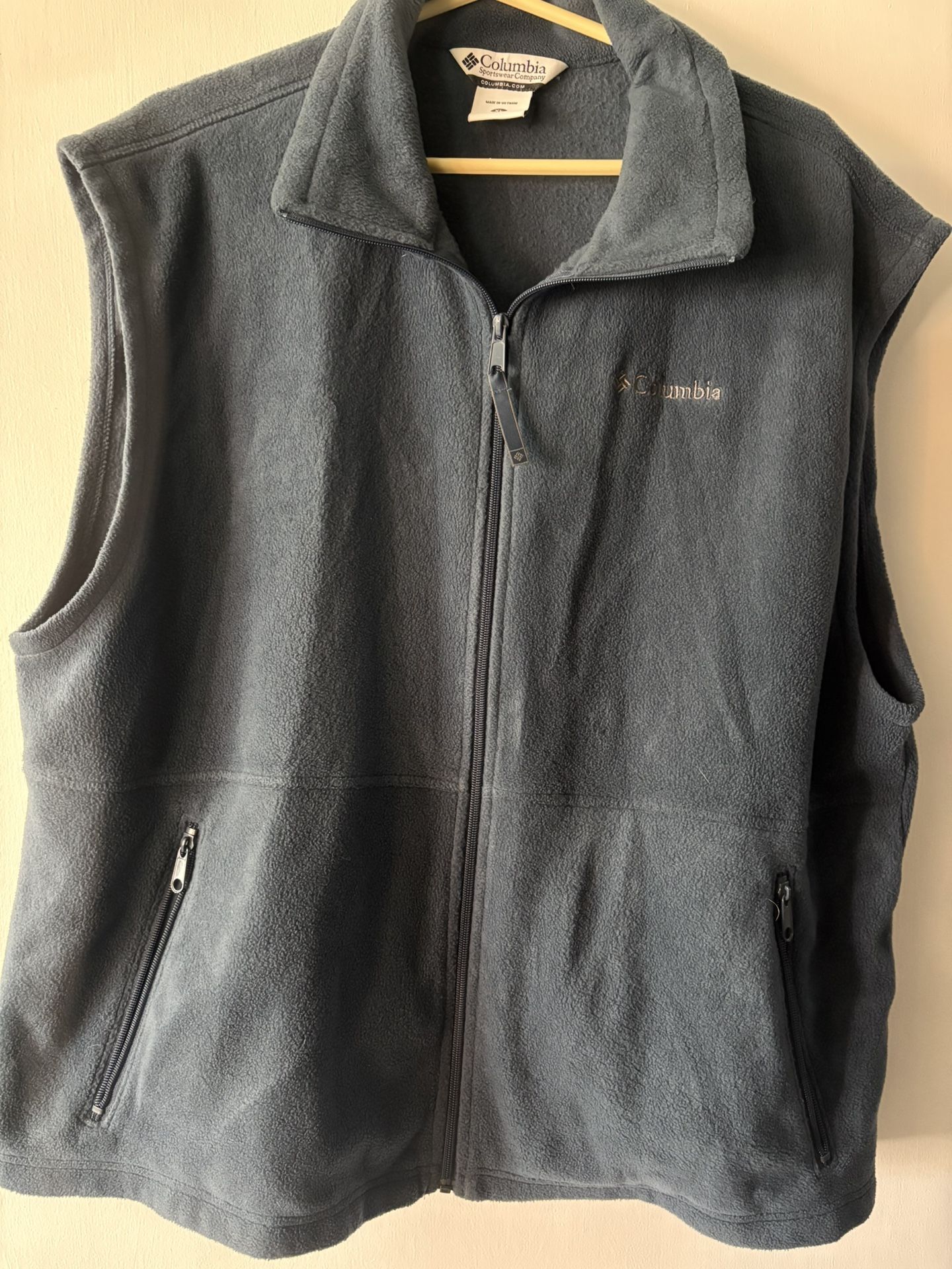 XL Dusky Blue Columbia Fleece Vest