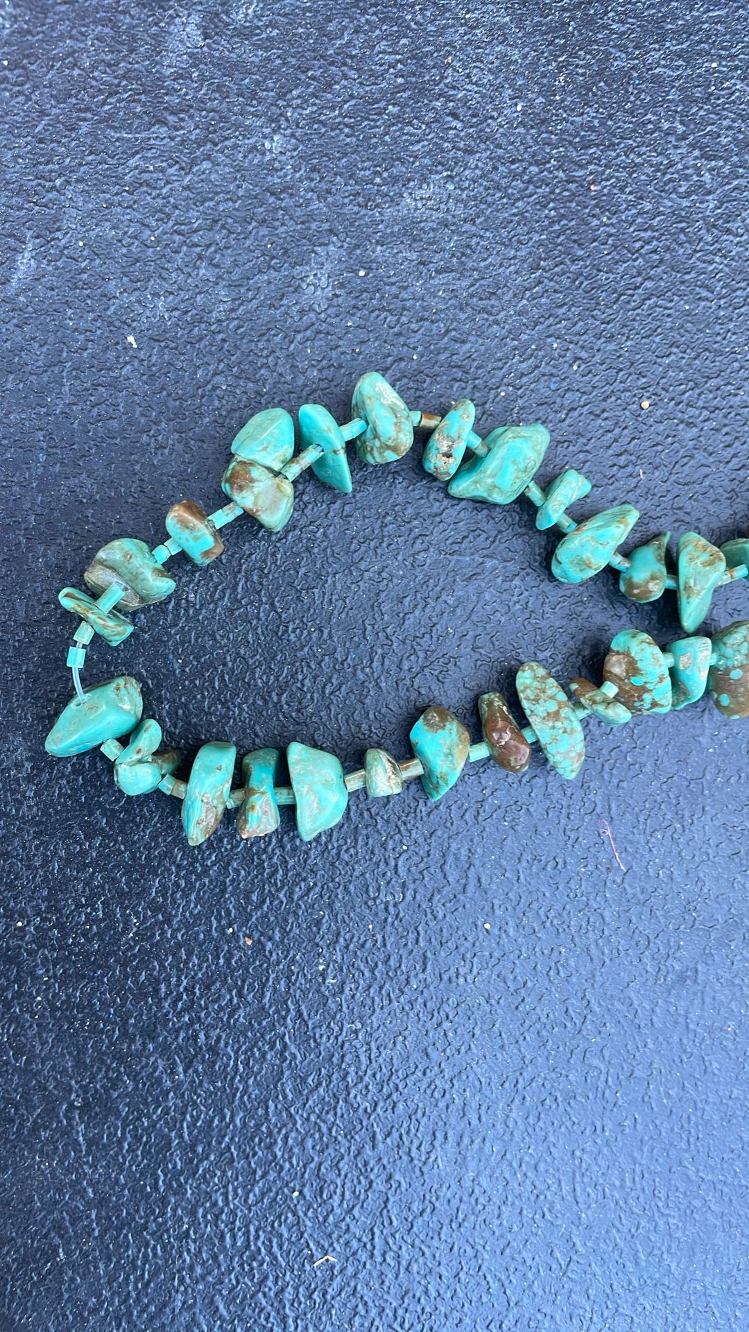 Old Pawn Turquoise Necklace From Taos New Mexico
