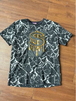 Phat Farm Drip Dollar Tee Y2K Hip Hop Streetwear Marble Graphic Kids