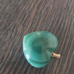 Malachite Heart Gold Pendant 